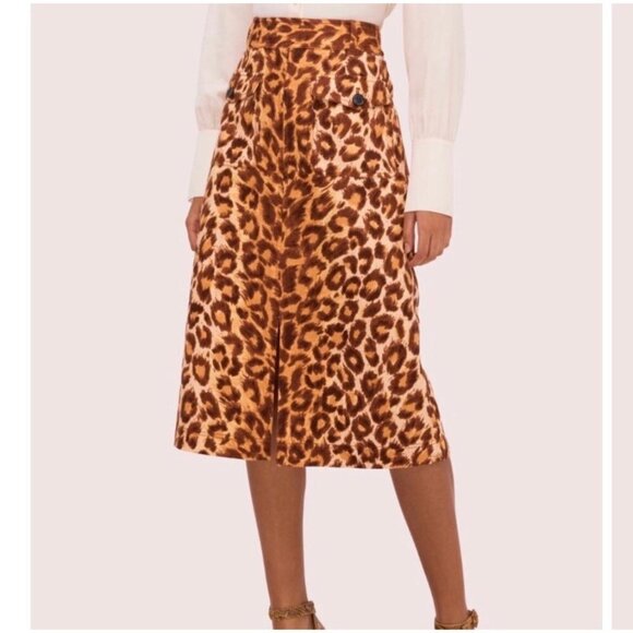 NWT Kate Spade Panthera Skirt Orange 4 - Picture 2 of 9